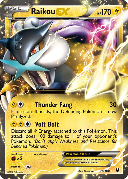 Raikou-EX - 38/108 - Rare Holo EX