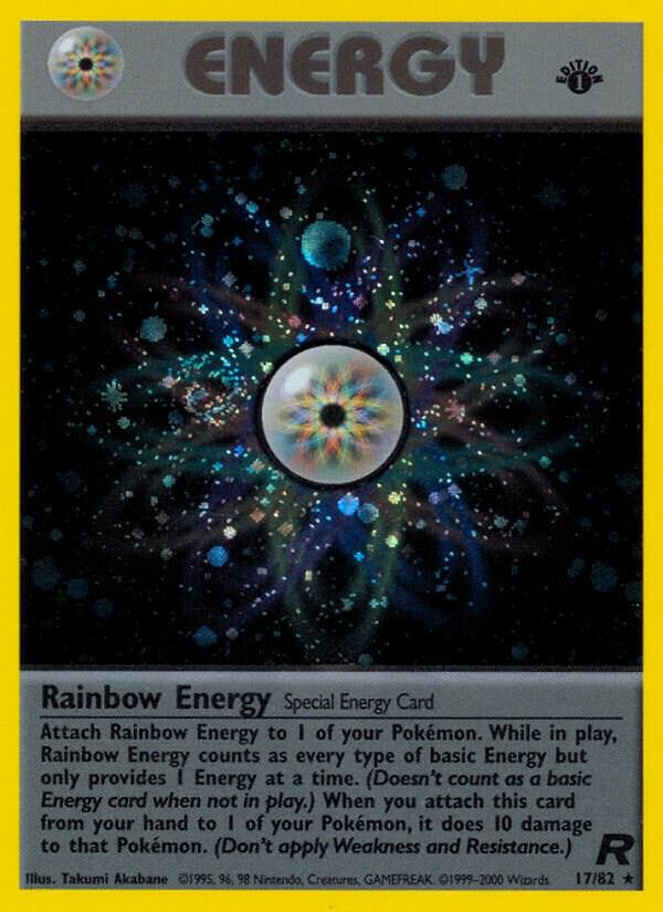 Rainbow Energy - 17/82 - Unlimited Holofoil Rare Holo