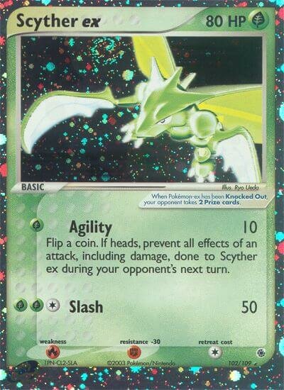 Scyther ex - 102/109 - Rare Holo ex