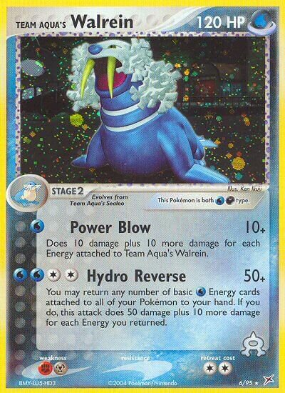 Team Aqua's Walrein - 6/95 - Rare Holo