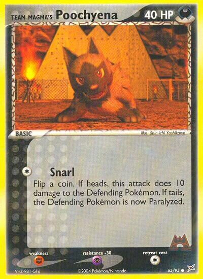 Team Magma's Poochyena - 65/95 - Common