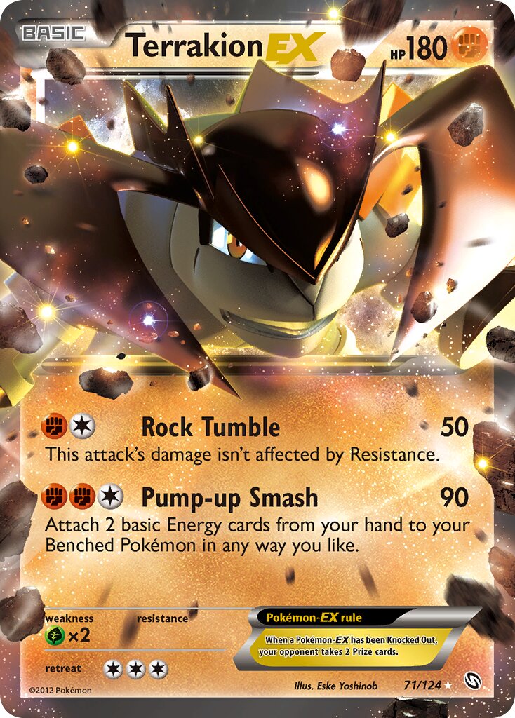 Terrakion-EX - 71/124 - Rare Holo EX
