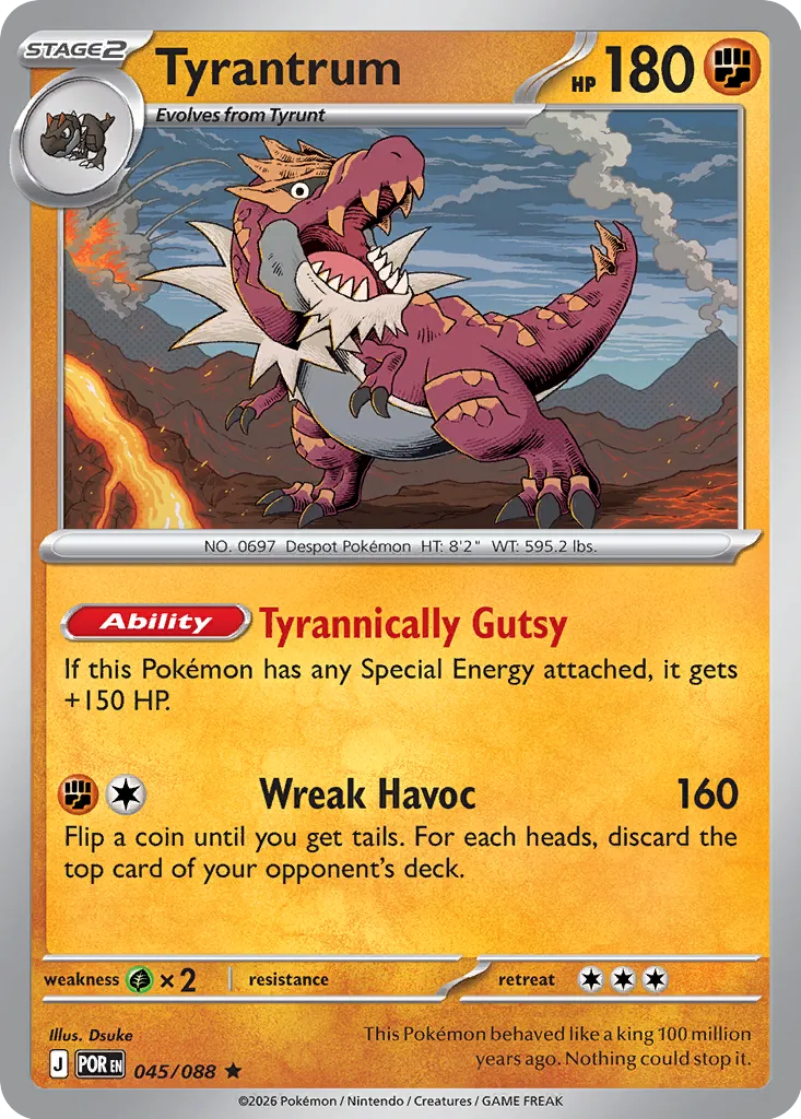 Tyrantrum - 045/088 - Rare Reverse Holo (Español LA)