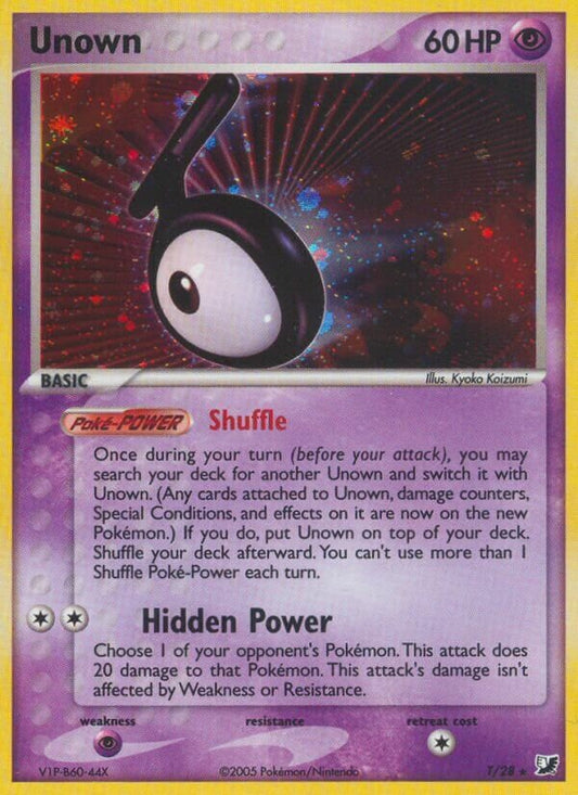 Unown - T/28 - Rare Holo