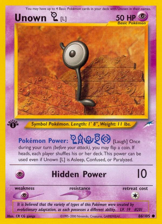 Unown [L] - 86/105 - Common
