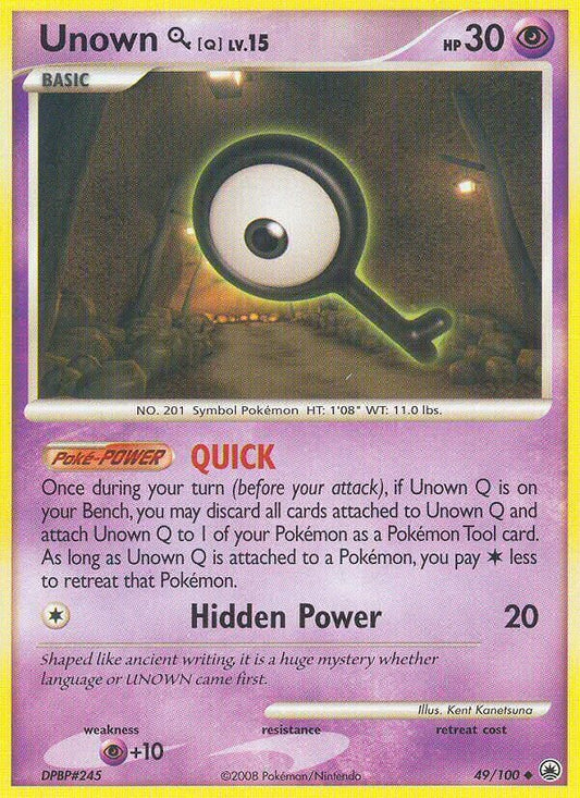 Unown Q - 49/100 - Uncommon