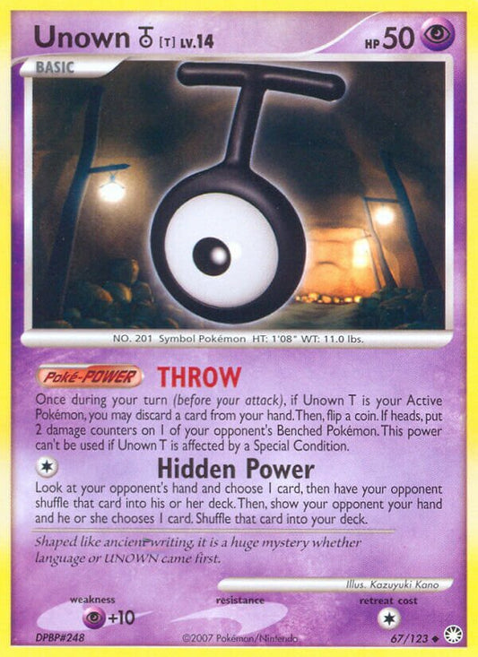 Unown T - 67/123 - Uncommon