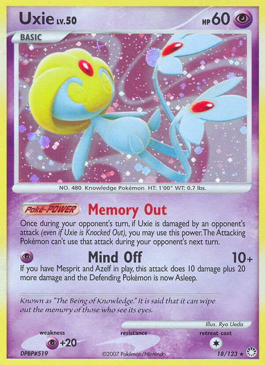 Uxie - 18/123 - Rare Holo