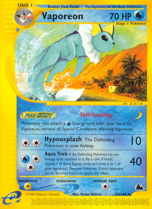 Vaporeon - 33/144 - Rare