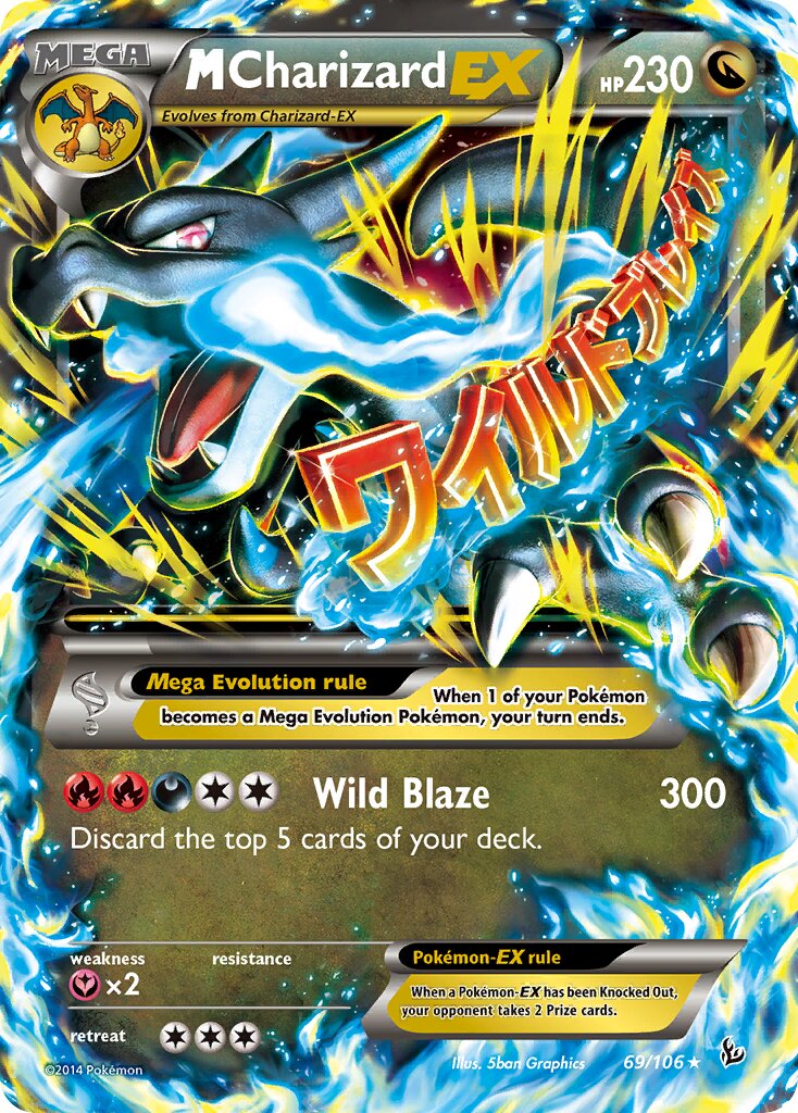 M Charizard-EX - 69/106 - Rare Holo EX