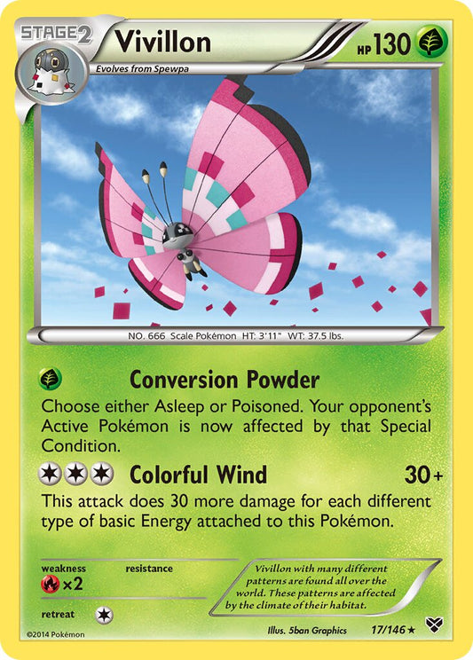 Vivillon - 17/146 - Rare Holo