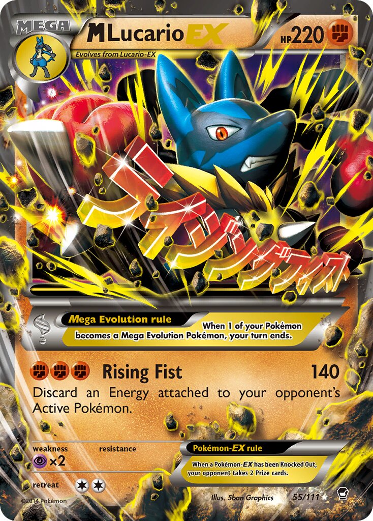 M Lucario-EX - 55/111 - Rare Holo EX