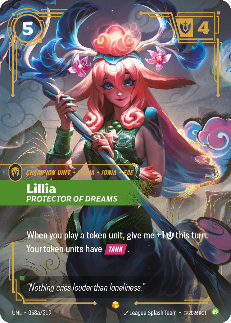 Lillia - Protector of Dreams (Alternate Art) - 058A/219 (Foil)