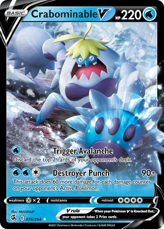 Crabominable V - 076/264 - Holo Rare V