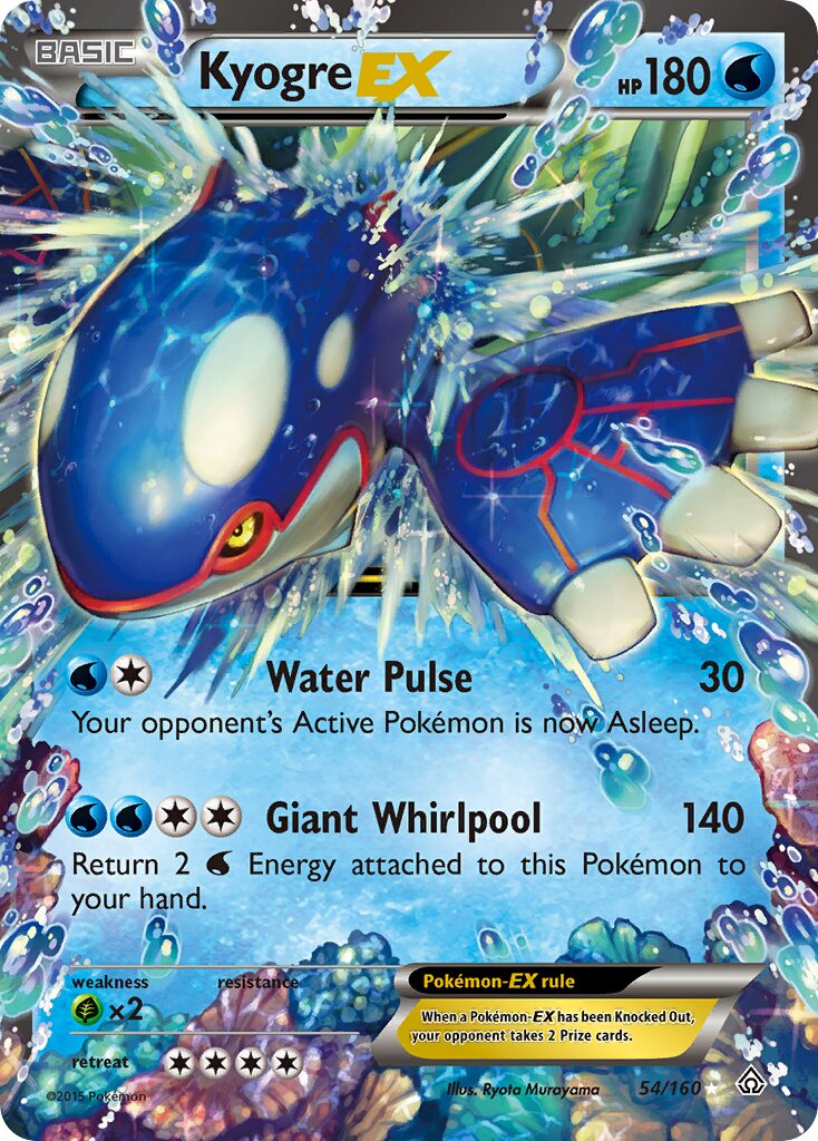 Kyogre-EX - 54/160 - Rare Holo EX