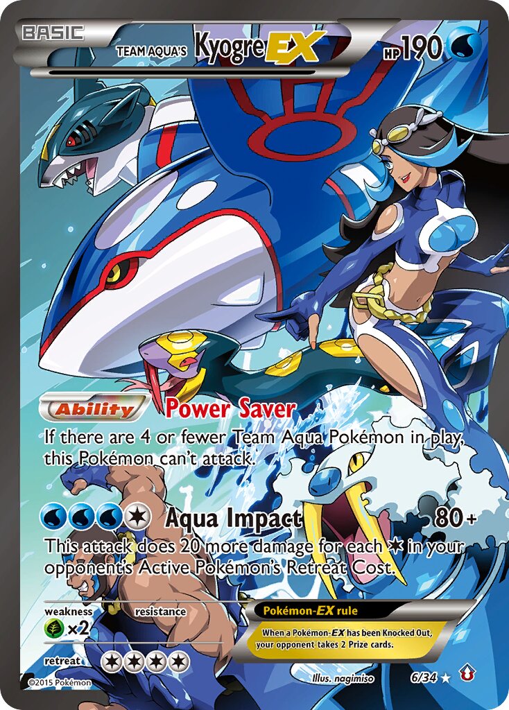 Team Aqua's Kyogre-EX - 6/34 - Rare Ultra