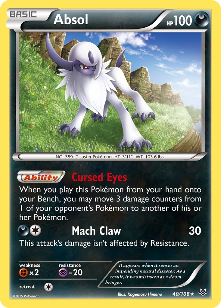 Absol - 40/108 - Rare Holo