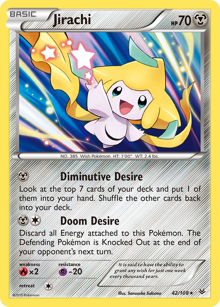 Jirachi - 42/108 - Rare Holo