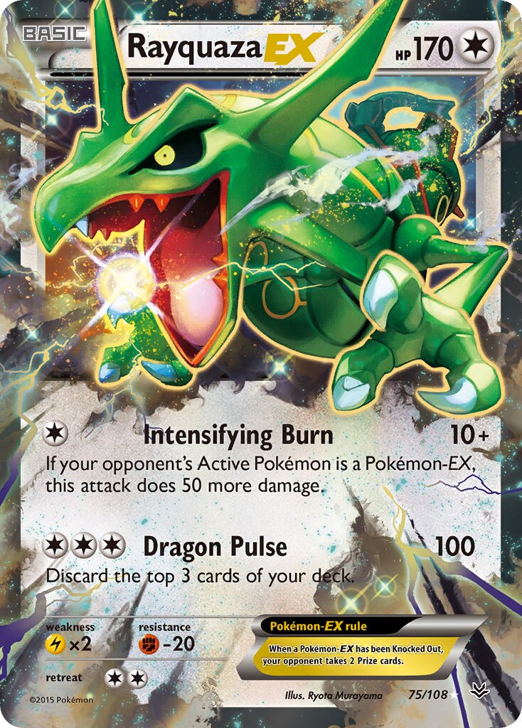 Rayquaza-EX - 75/108 - Rare Holo EX