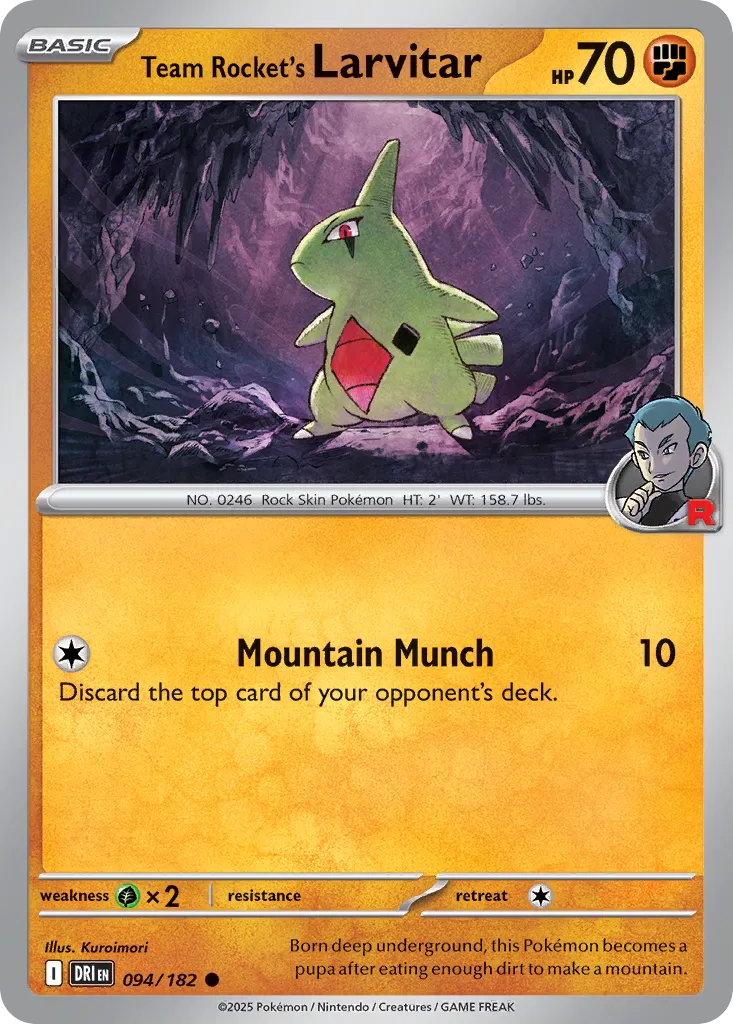 Team Rocket's Larvitar - 094/182 - Common