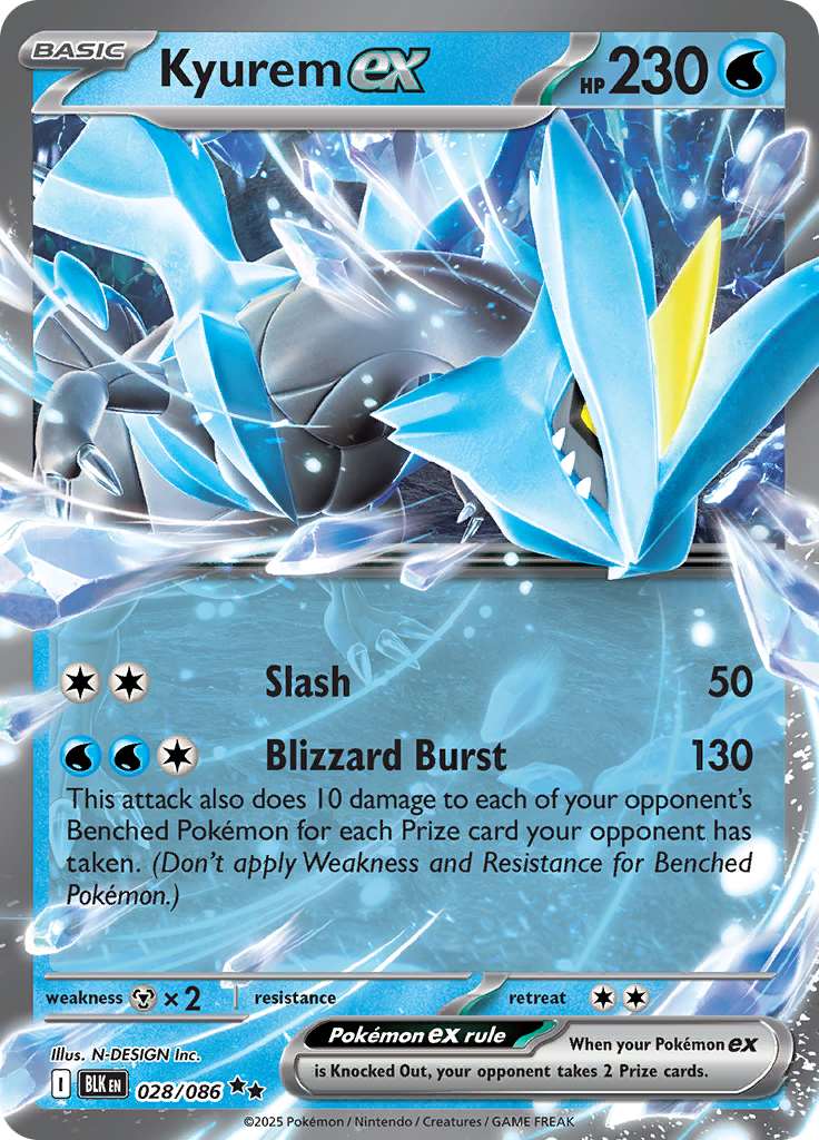 Kyurem ex - 028/086 - Double Rare (Español LA)