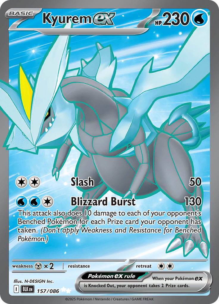 Kyurem ex - 157/086 - Secret Rare