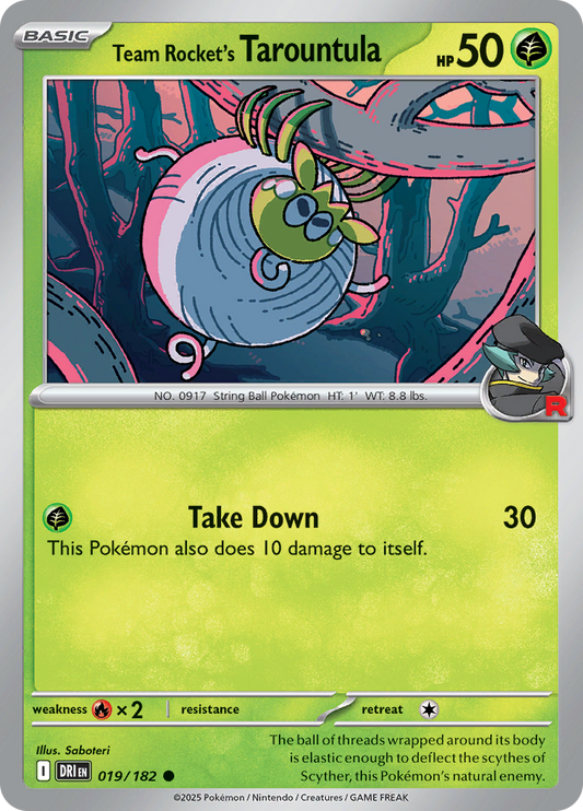Team Rocket's Tarountula - 019/182 - Common (Español LA)