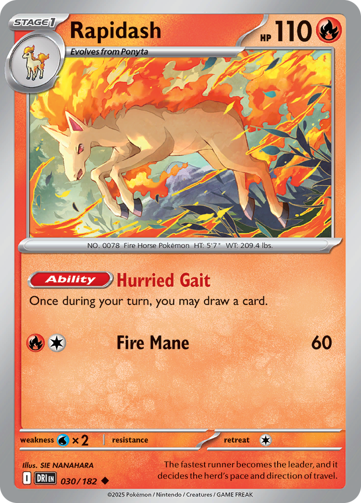 Rapidash - 030/182 - Uncommon (Español LA)