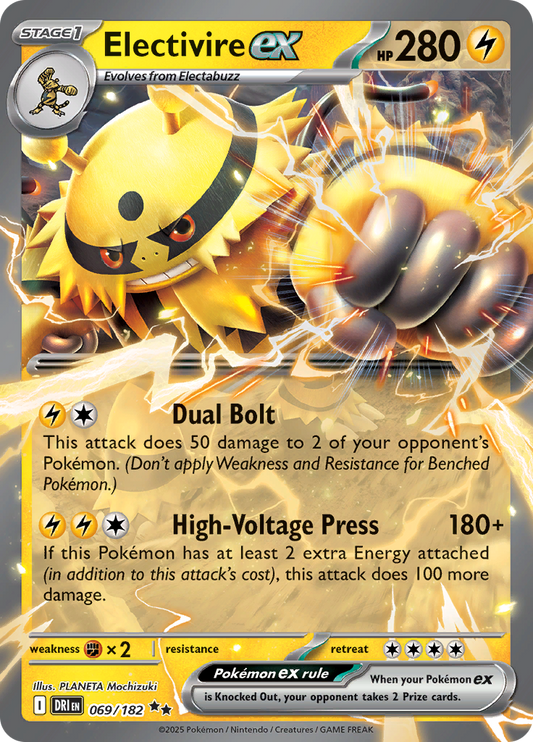 Electivire ex - 069/182 - Double Rare (Español LA)