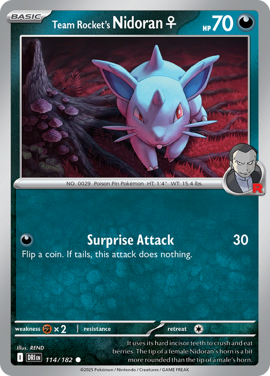 Team Rocket's Nidoran - 114/182 - Common (Español LA)