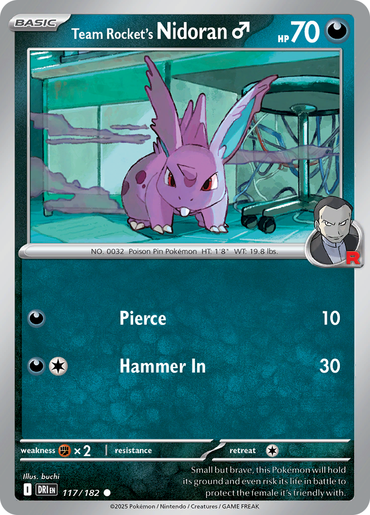 Team Rocket's Nidoran - 117/182 - Common (Español LA)