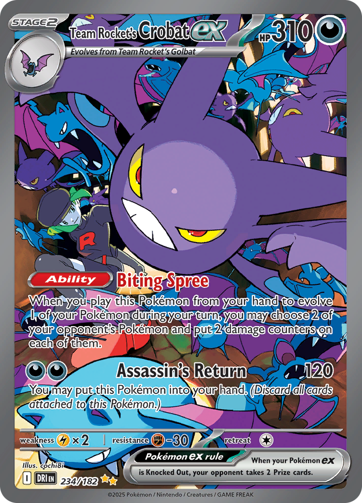 Team Rocket's Crobat ex - 234/182 - Special Illustration Rare