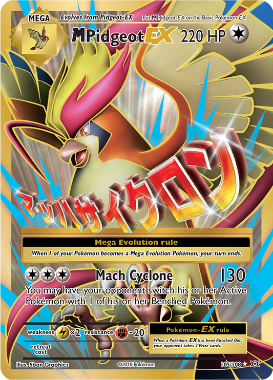M Pidgeot EX - 105/108 - Full Art Ultra Rare