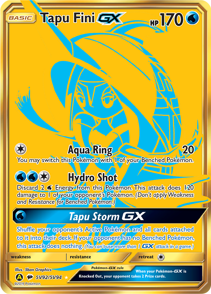 Tapu Fini-GX - SV92/SV94 - Secret Rare