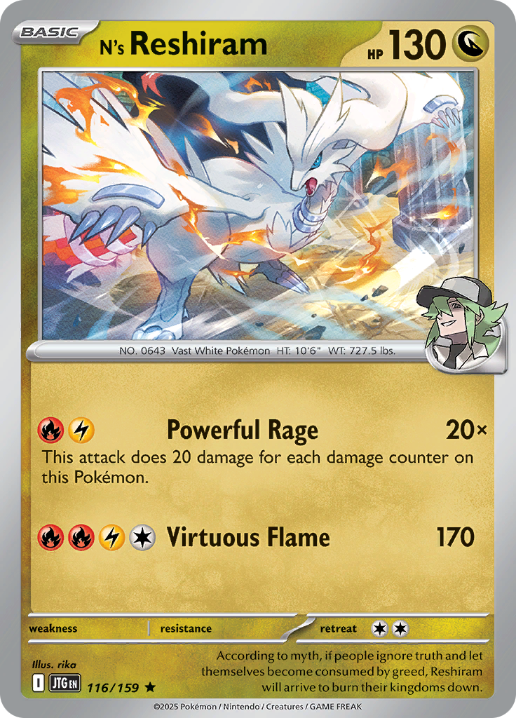 N's Reshiram - 116/159 - Holo Rare (Español LA)