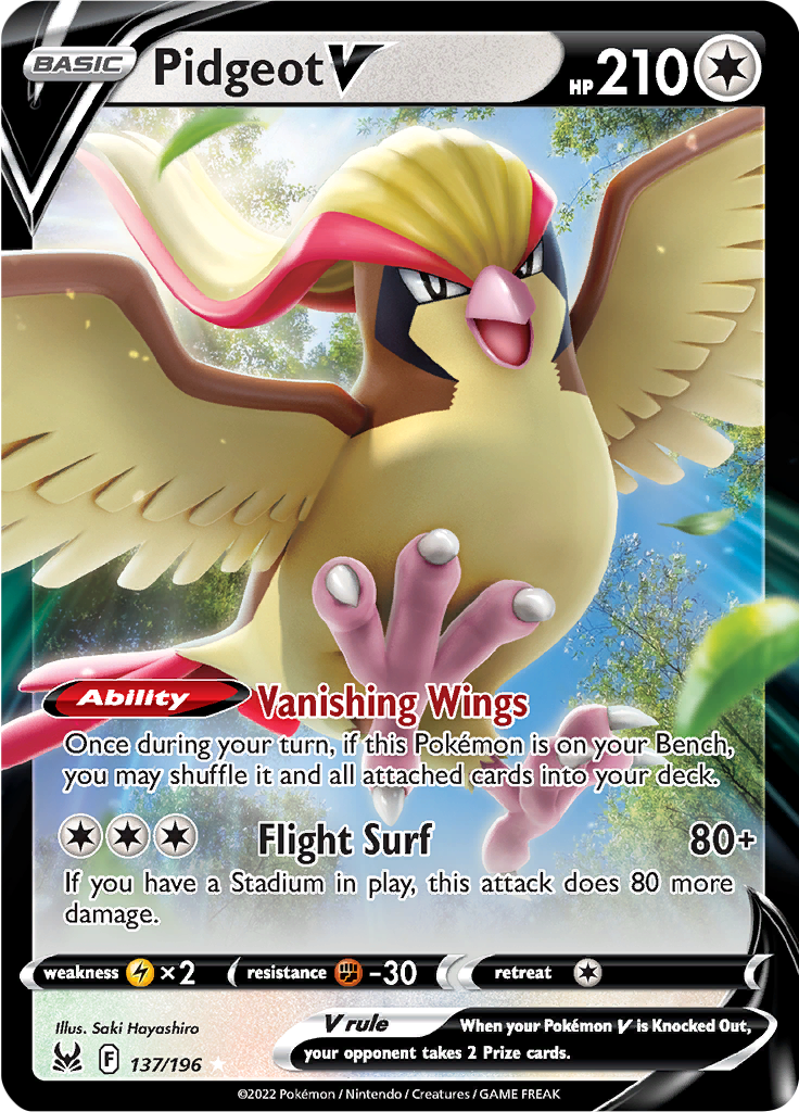 Pidgeot V - 137/196 - Ultra Rare