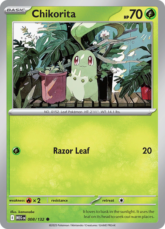 Chikorita - 008/132 - Common Reverse Holo
