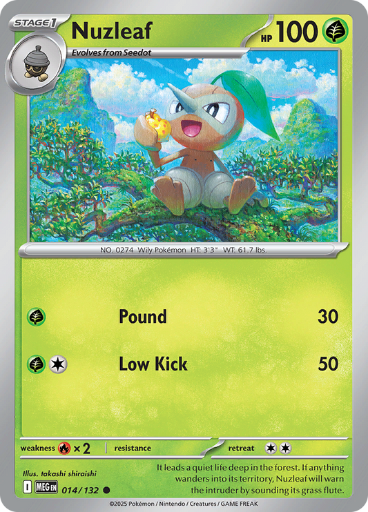 Nuzleaf - 014/132 - Common Reverse Holo (Español LA)