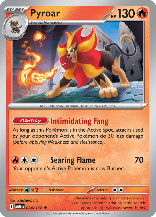 Pyroar - 024/132 - Uncommon Reverse Holo