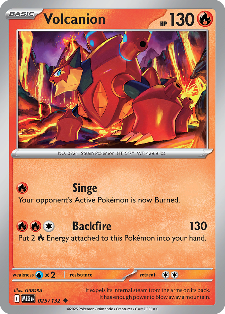 Volcanion - 025/132 - Uncommon Reverse Holo (Español LA)