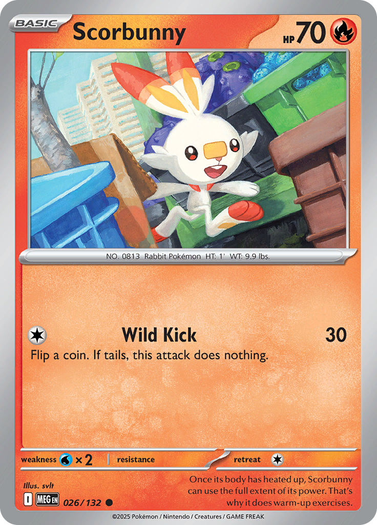 Scorbunny - 026/132 - Common Reverse Holo (Español LA)