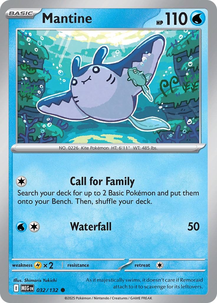 Mantine - 032/132 - Common Reverse Holo (Español LA)