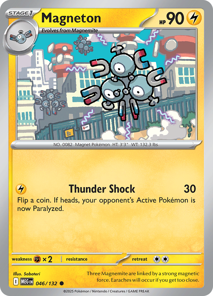 Magneton - 046/132 - Common Reverse Holo (Español LA)