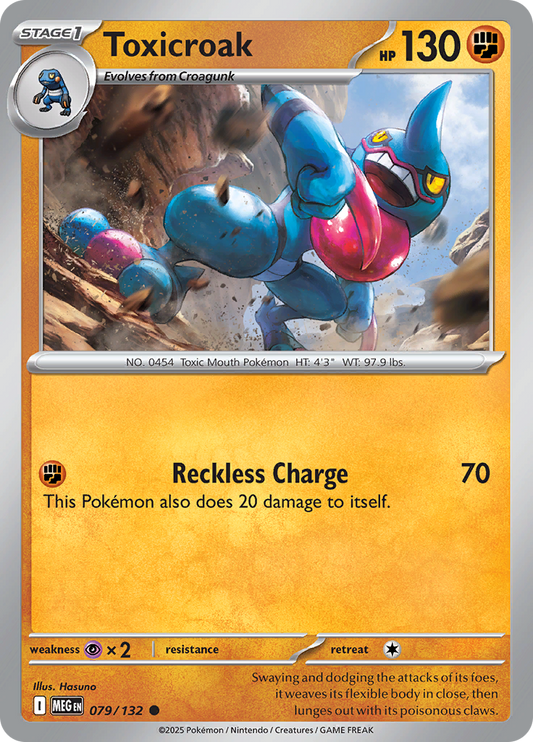 Toxicroak - 079/132 - Common Reverse Holo