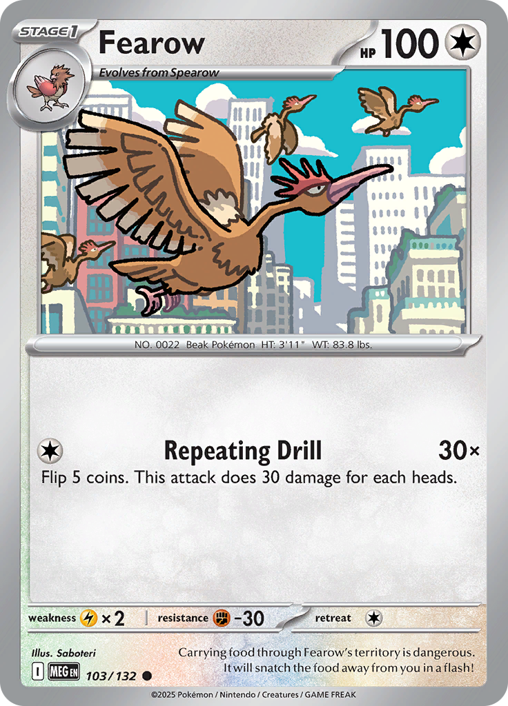 Fearow - 103/132 - Common Reverse Holo