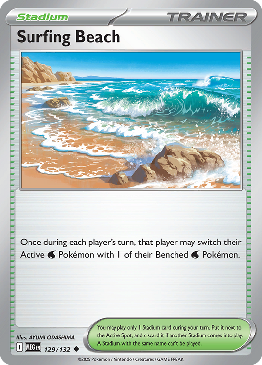 Surfing Beach - 129/132 - Uncommon Reverse Holo