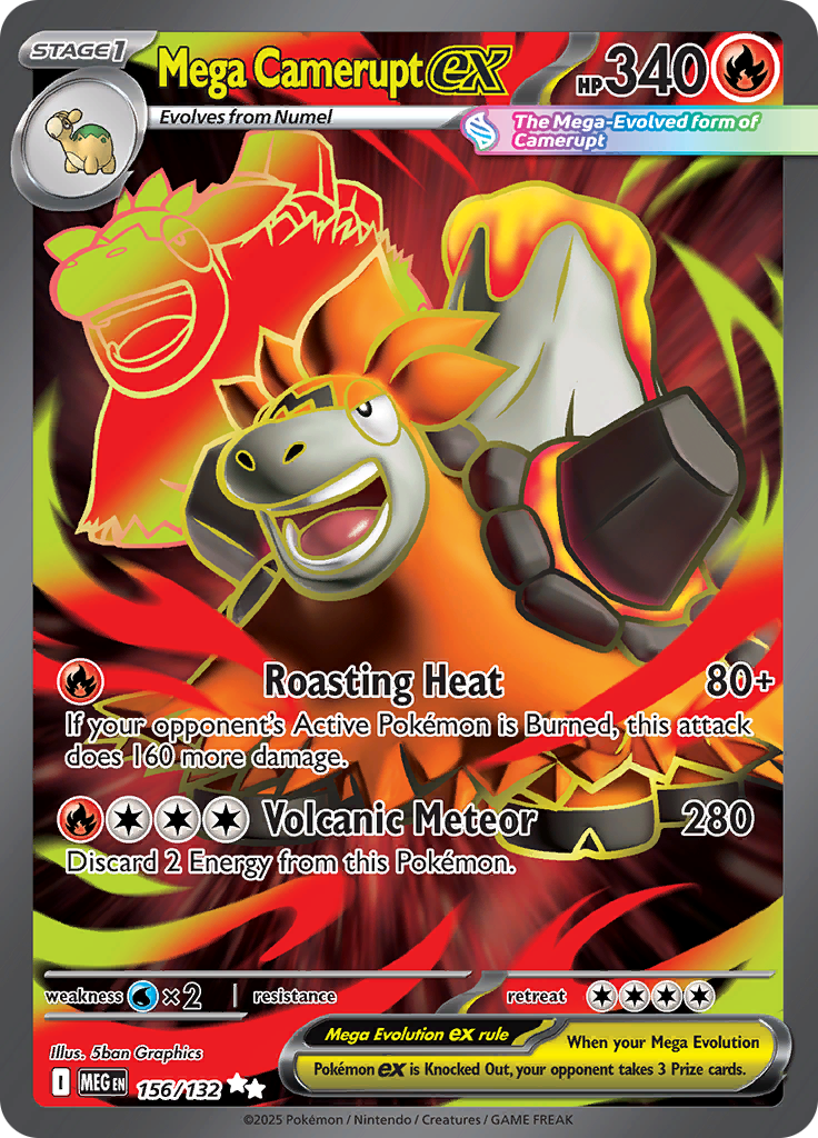 Mega Camerupt ex - 156/132 - Ultra Rare