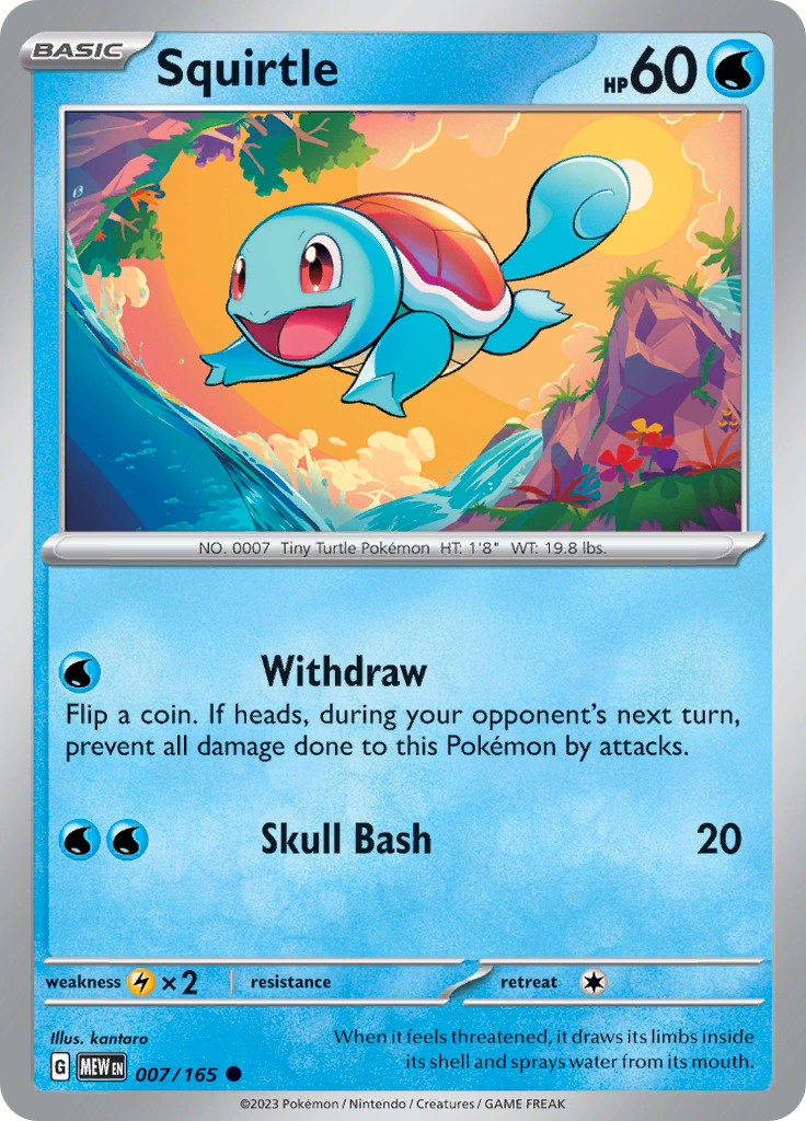 Squirtle - 007/165 - Common (Español)
