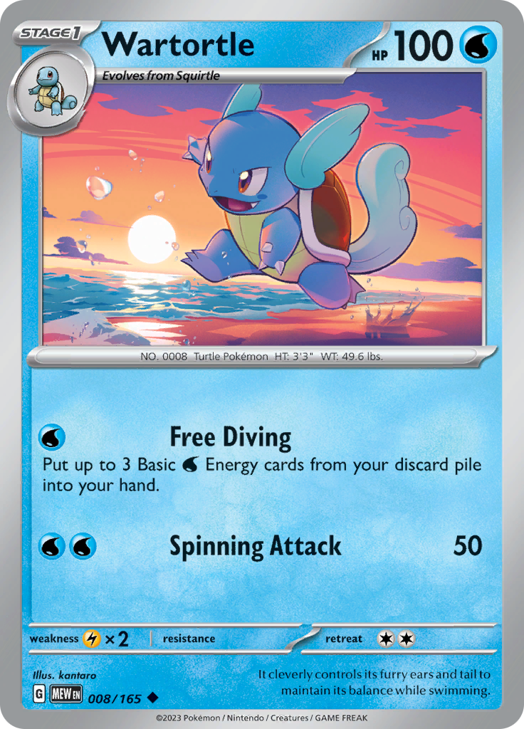 Wartortle - 008/165 - Uncommon (Español)