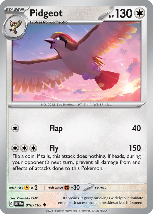 Pidgeot - 018/165 - Uncommon